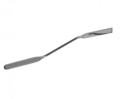 Dupla-spatula, hajlított, kerek nyéllel 130 mm