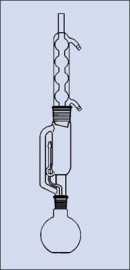 Soxhlet extraháló golyóshűtő alul:NS45/40 100-150ml-hez